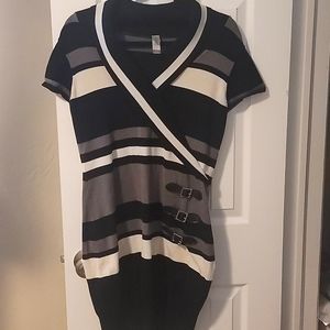 Short Sleeve sweater dress.